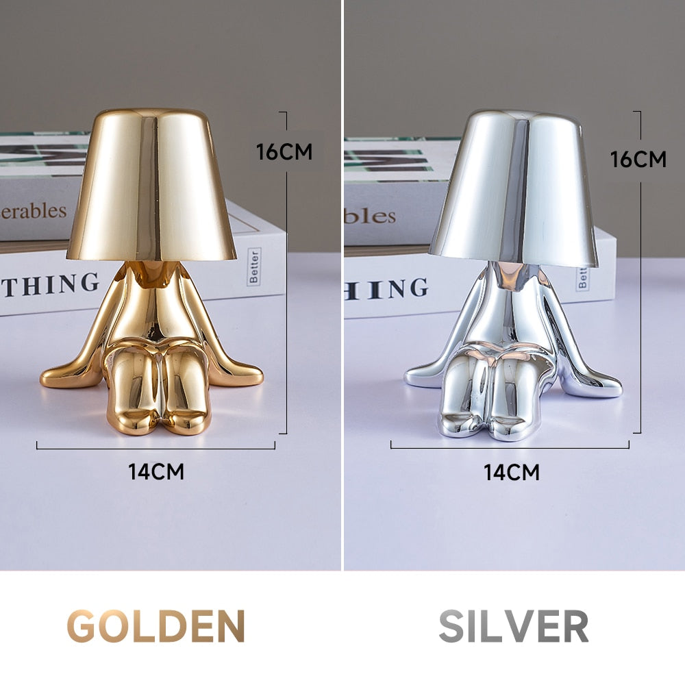 PQ Golden/Silver Statuette LED Aluminum
