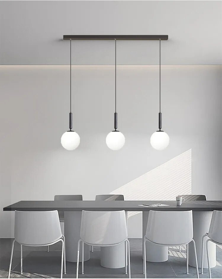 IAN Nordic modern glass ball lighting for bedroom dining room home decor