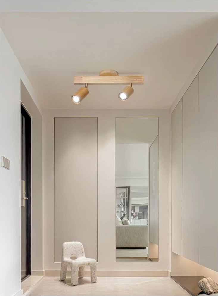 Oud Wood Modern LED Ceiling Lamp