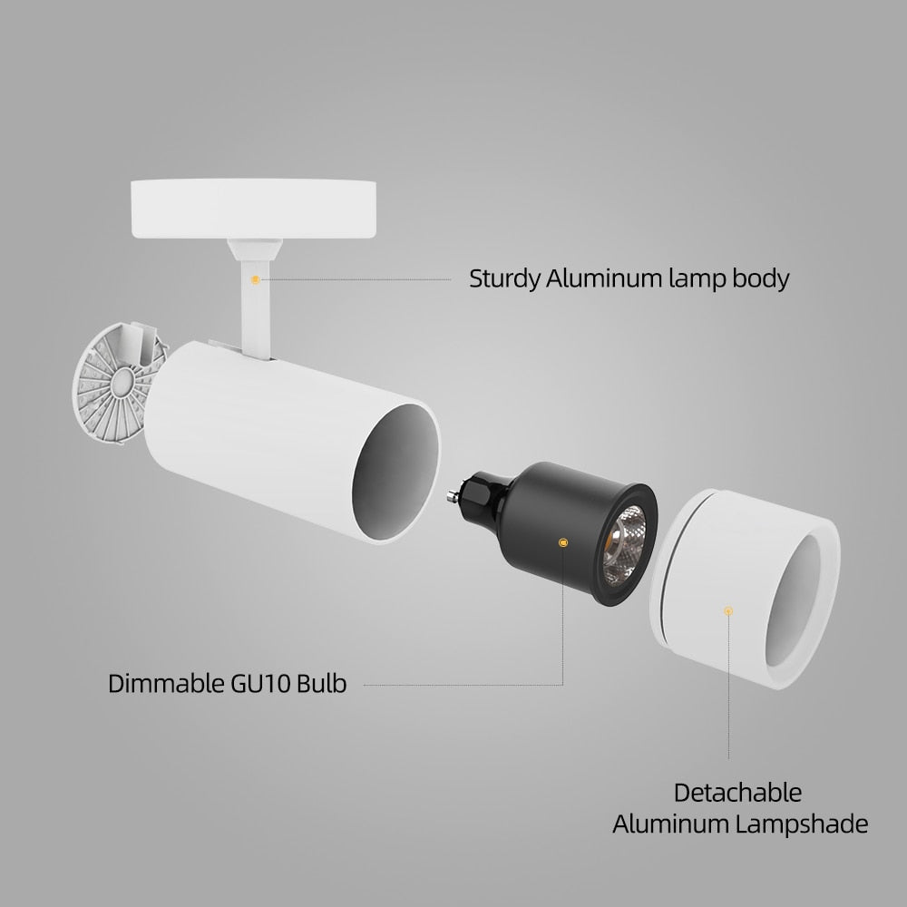 AiS Ceiling/Wall Spotlight Adjustable 360° Dimmable GU10 Replaceable Bulb