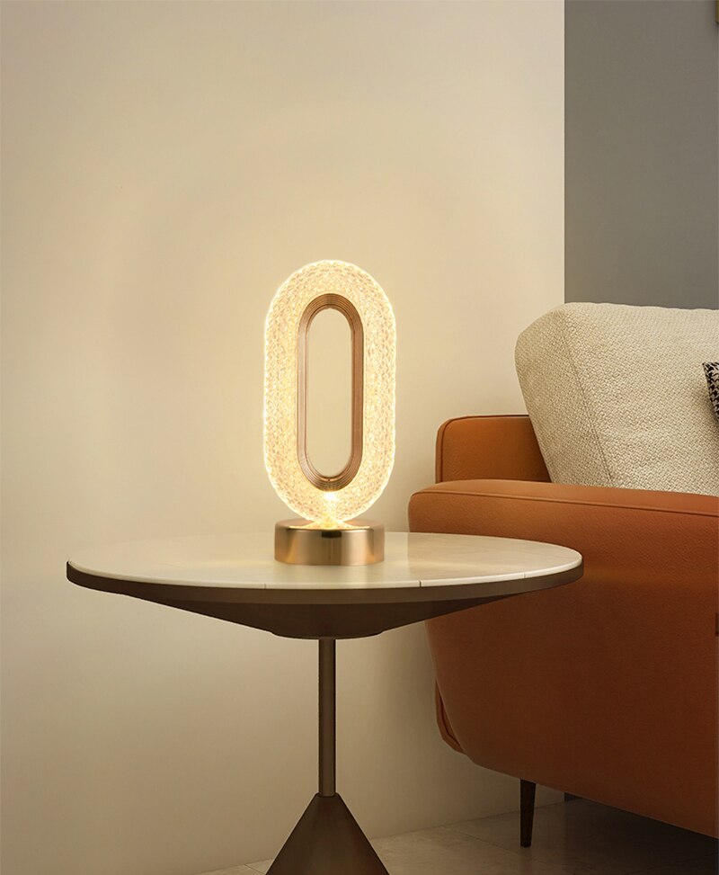 BAN Candace Oval Luxury Crystal Nordic LED table lamp