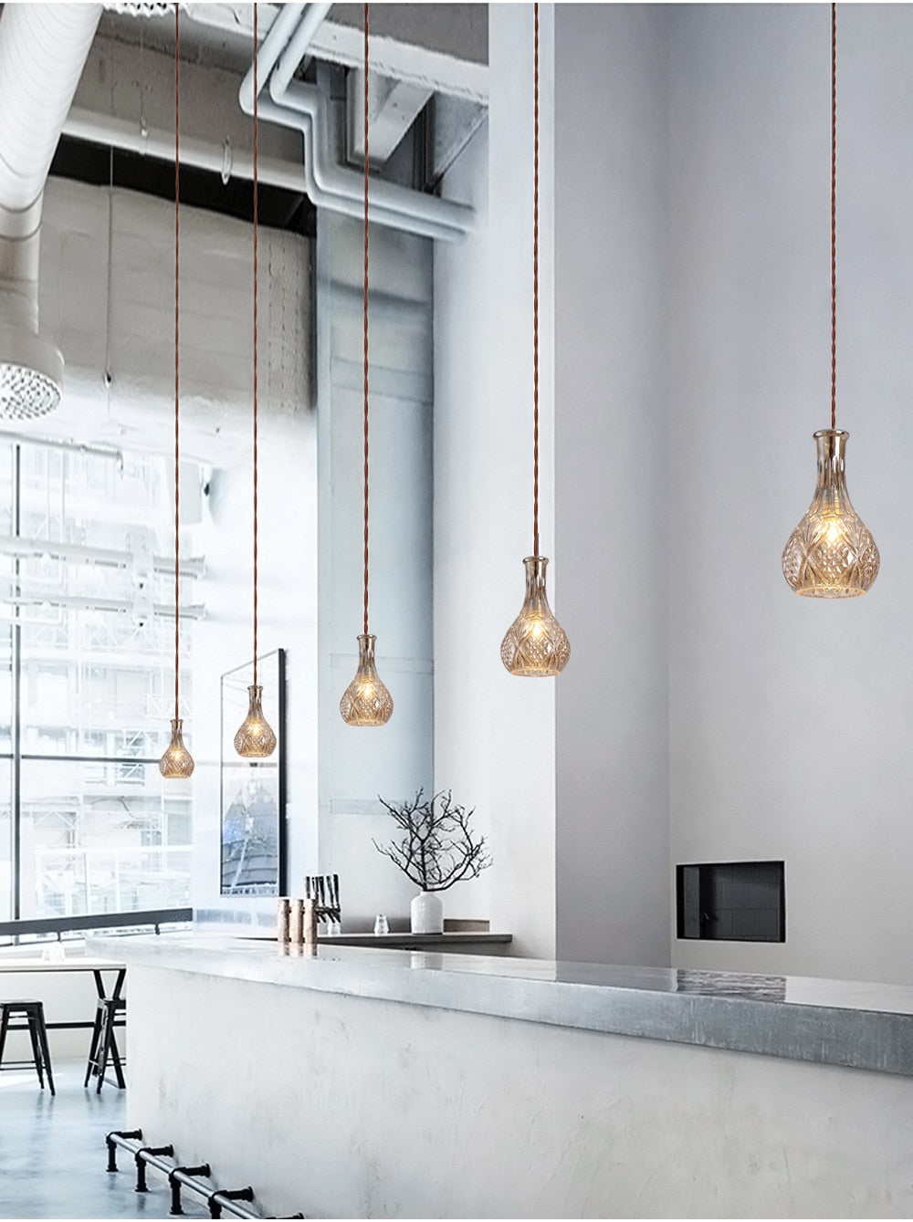 HEN Aegea Retro Glass Lampshade Pendant Lights