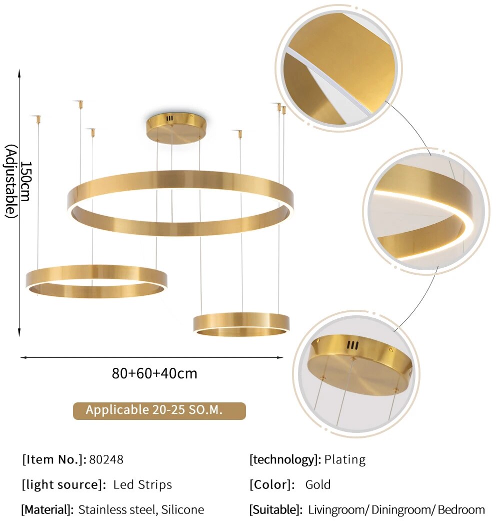 Ylk Ring Design Chandelier Light