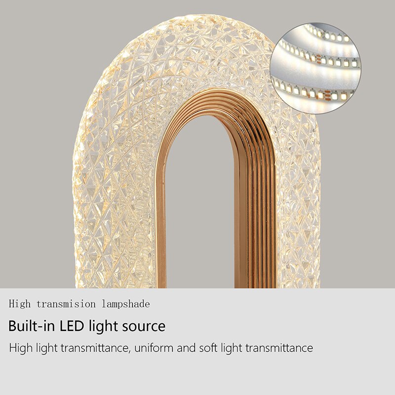 BAN Candace Oval Luxury Crystal Nordic LED table lamp