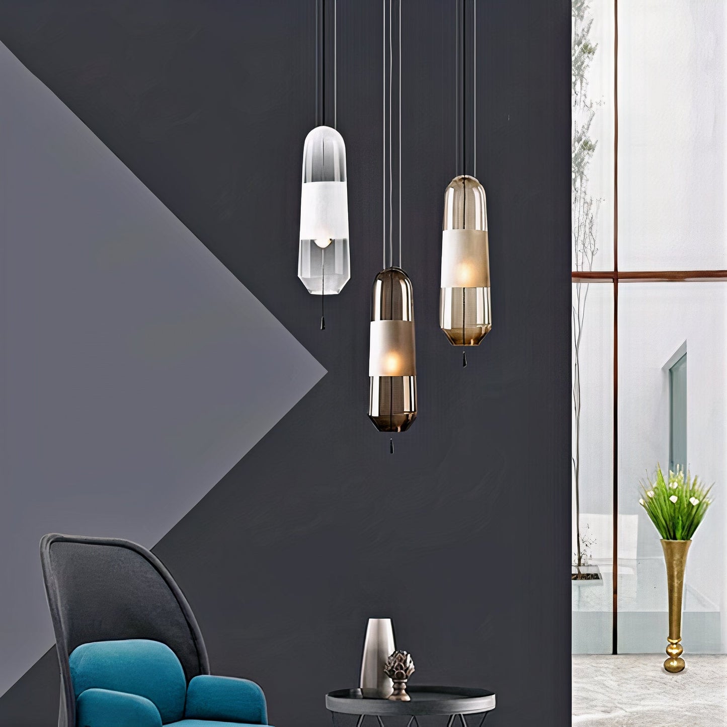 Wad Modern Glass Light Pendant Lamp