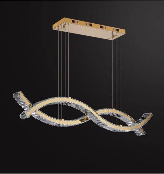 Ylk Wave Design Crystal Pendant Lamp