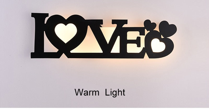 GRN HOME-FAMILY-LOVE Logo Creative Modern Acrylic Wall Lamp