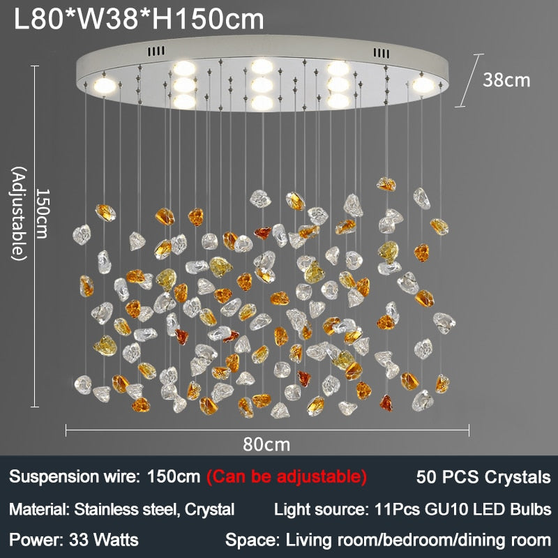 Ylk Tatiana Colorful Crystal Chandelier