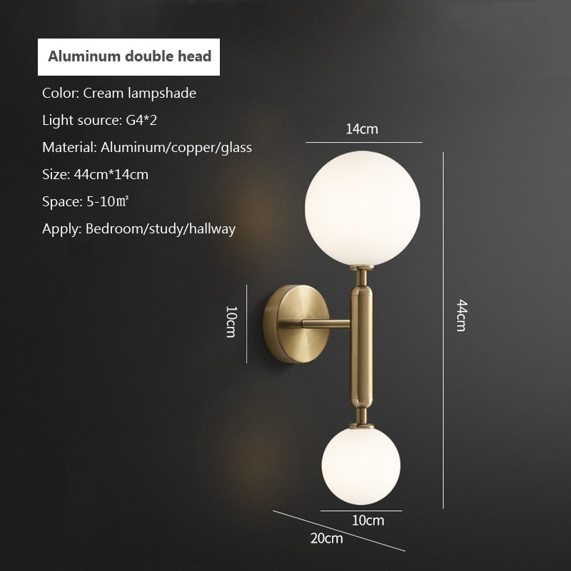 Wad Nordic Glass Balcony Light