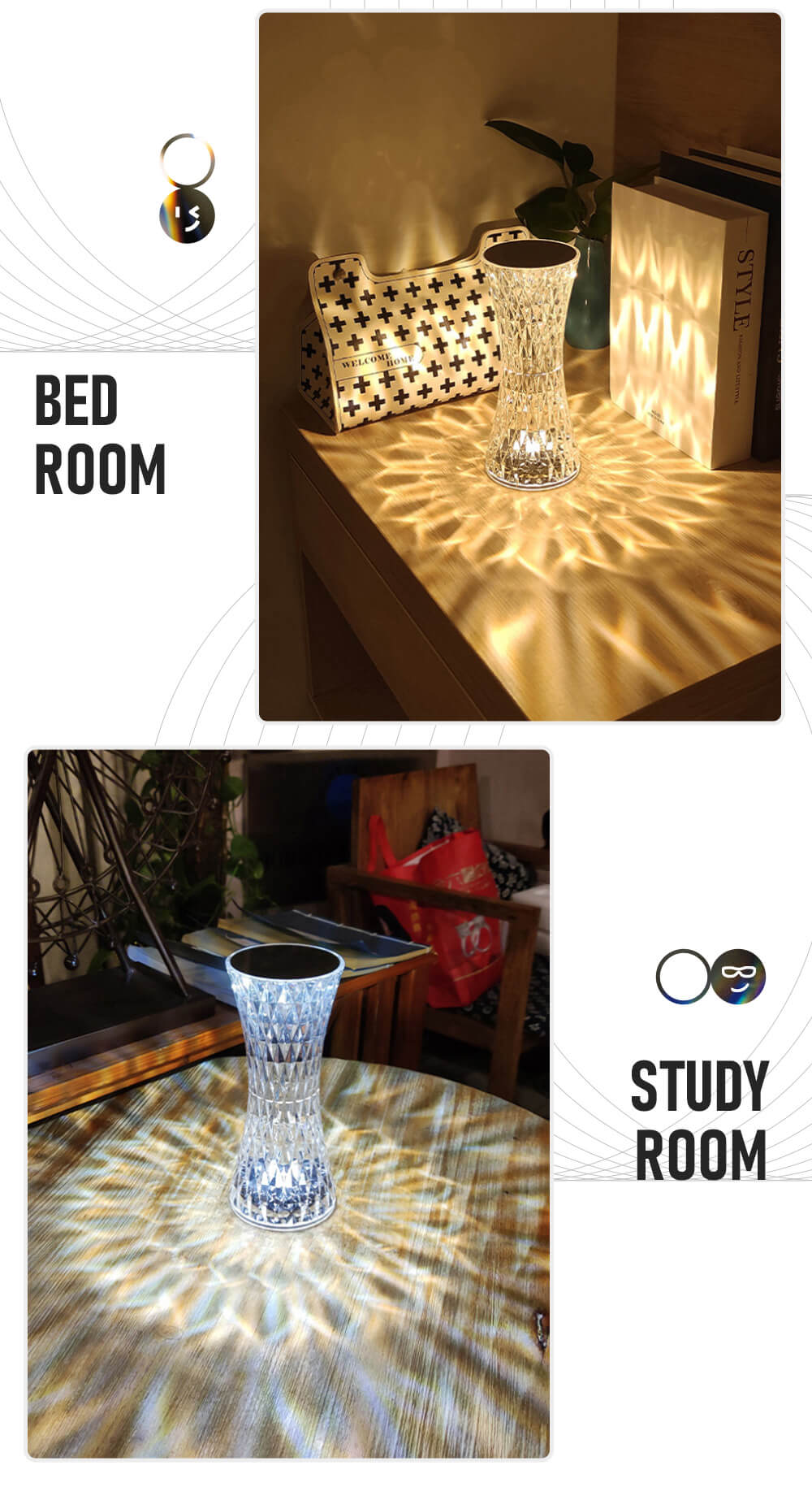 Pq Rane LED Crystal Night Light