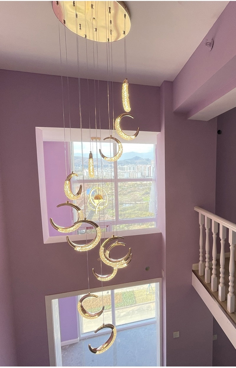 Ylk Half-Moon Modern LED Chandelier