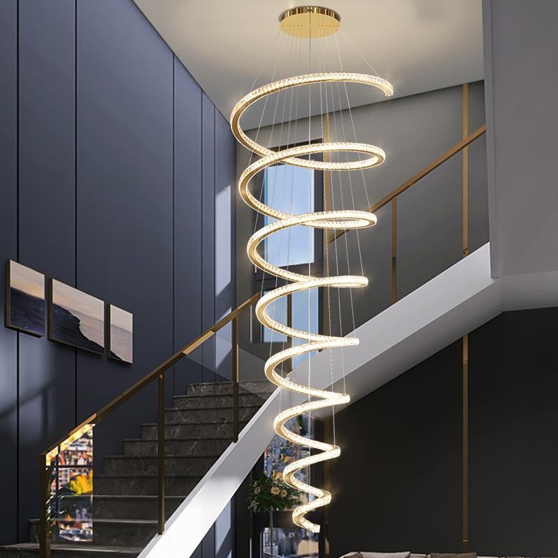 Ylk Famina Long Spiral Chandelier