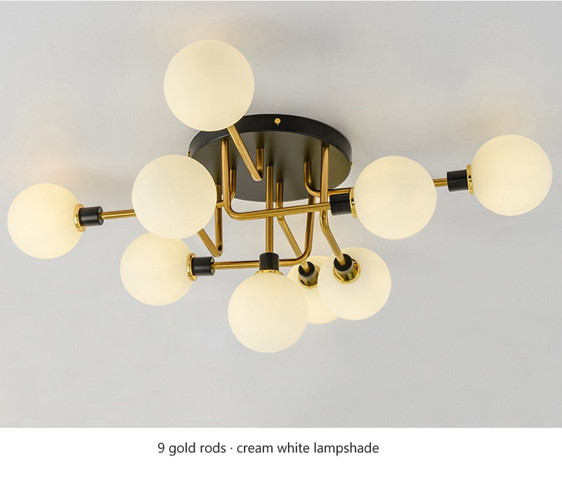 Wad Nordic Round Glass Chandelier
