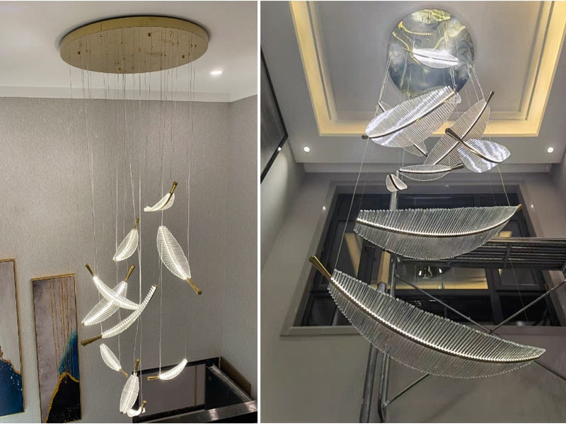 Ylk Feather Design LED Chandelier