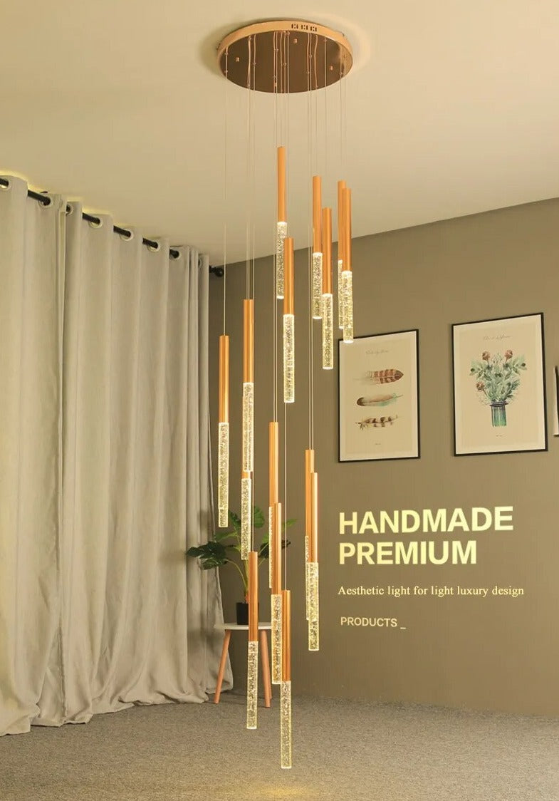 Ylk Touse Long Crystal Chandelier