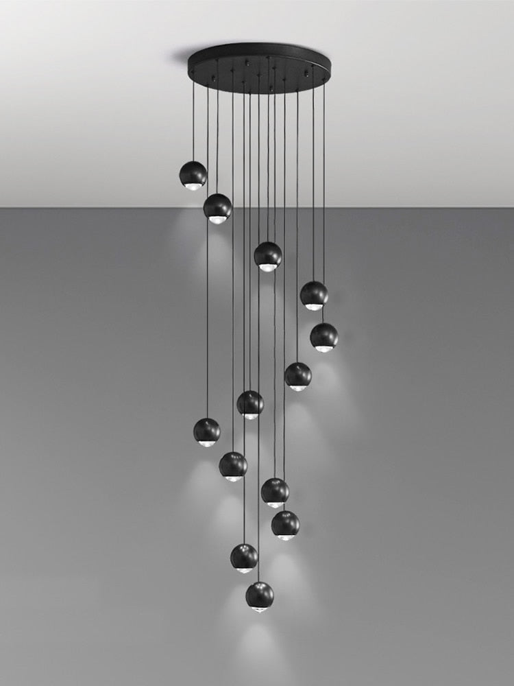 APEX Modern LED Duplex Hall Lighting Spiral Staircase Pendant Light