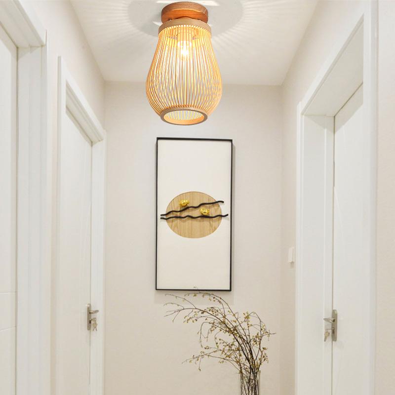 Oud Modern Bamboo Wood Ceiling Light