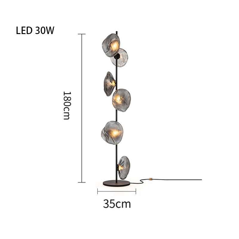 MAK Table/Floor/Stand Cloud Artistic Floor Lamps Glass LED Lighting Gray Nightlight