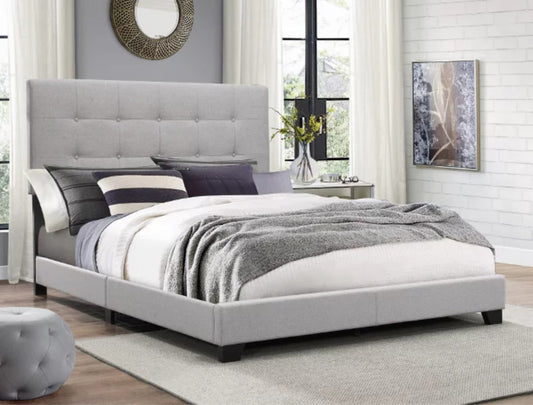 Ragnhild Gray Upholstered Bed Frame