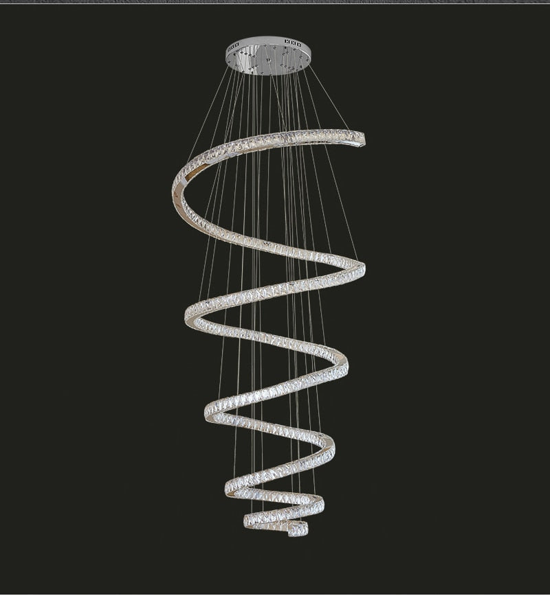Ylk Famina Long Spiral Chandelier