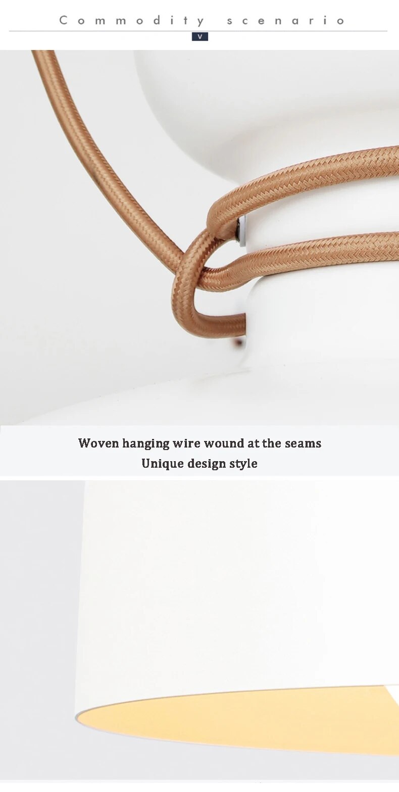 Art Creative Danish Designer wrought iron lampshade bar cafe kitchen suspension lamp