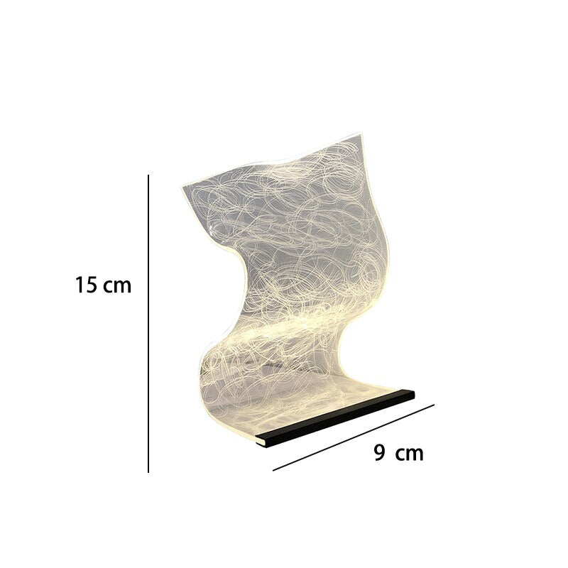 LYF Acrylic LED Table Lamp Stepless Dimming USB Charging Touch Switch Control