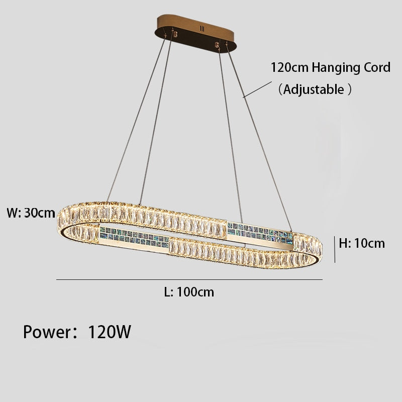 MAK Wall/Pendant Chandelier Luxury Hanging Lights Polished Shell High-end Ring Design