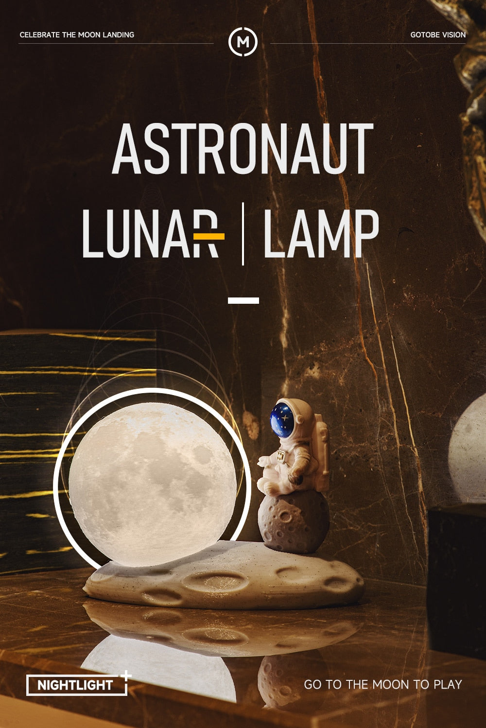PQ LED Moon Astronaut Night Lights