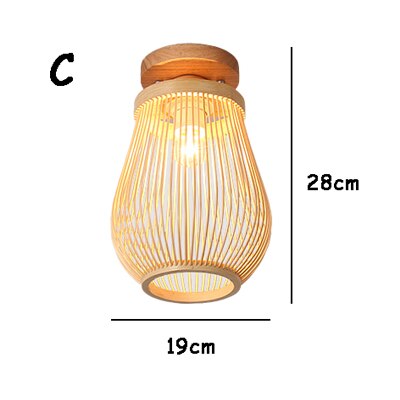 Oud Modern Bamboo Wood Ceiling Light