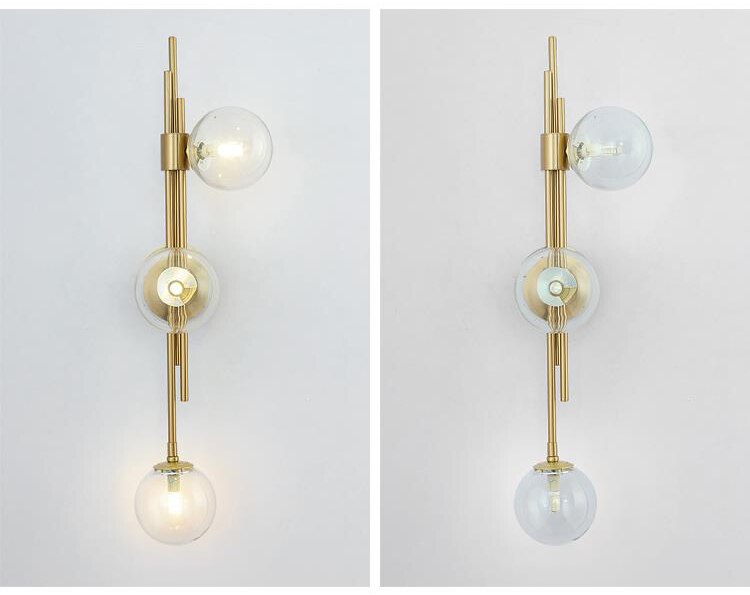 OUD Shadowcaster Green White Glass Ball Wall Lamps