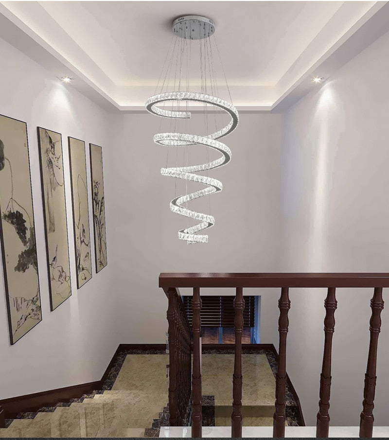 Ylk Famina Long Spiral Chandelier