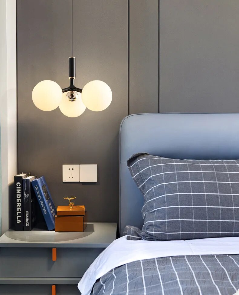 Nordic Modern and Minimalist Magic Bean 9 White Glass