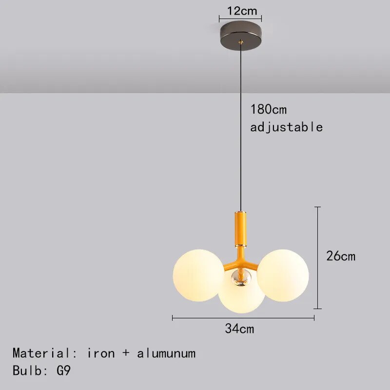 Nordic Modern and Minimalist Magic Bean 9 White Glass