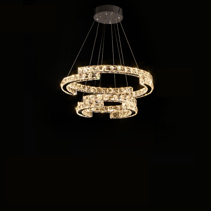 WOMO Circular Led Crystal Chandelier-WM2399