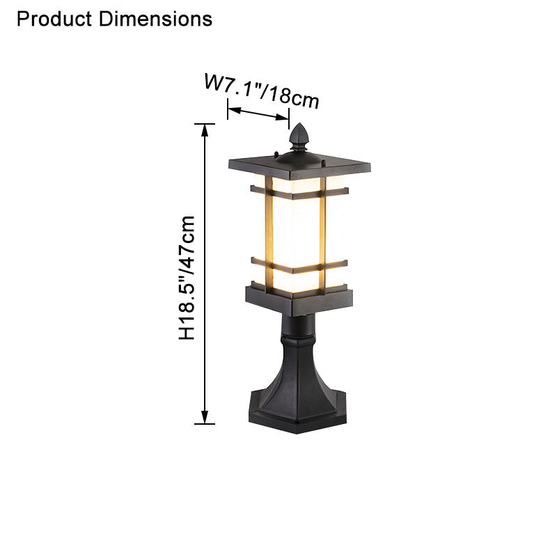 WOMO Square Outdoor Pillar Light-WM9063
