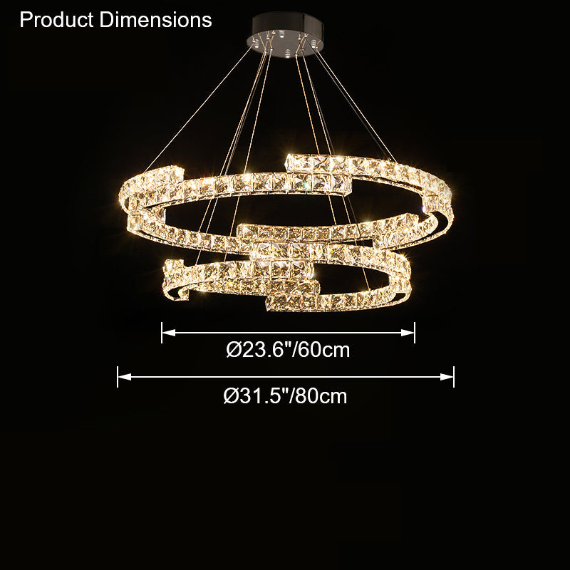 WOMO Circular Led Crystal Chandelier-WM2399