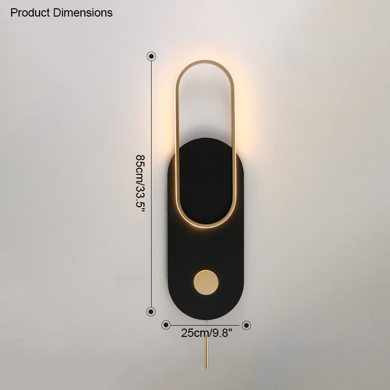 WOMO Pull Chain Oval Wall Sconce-WM6063