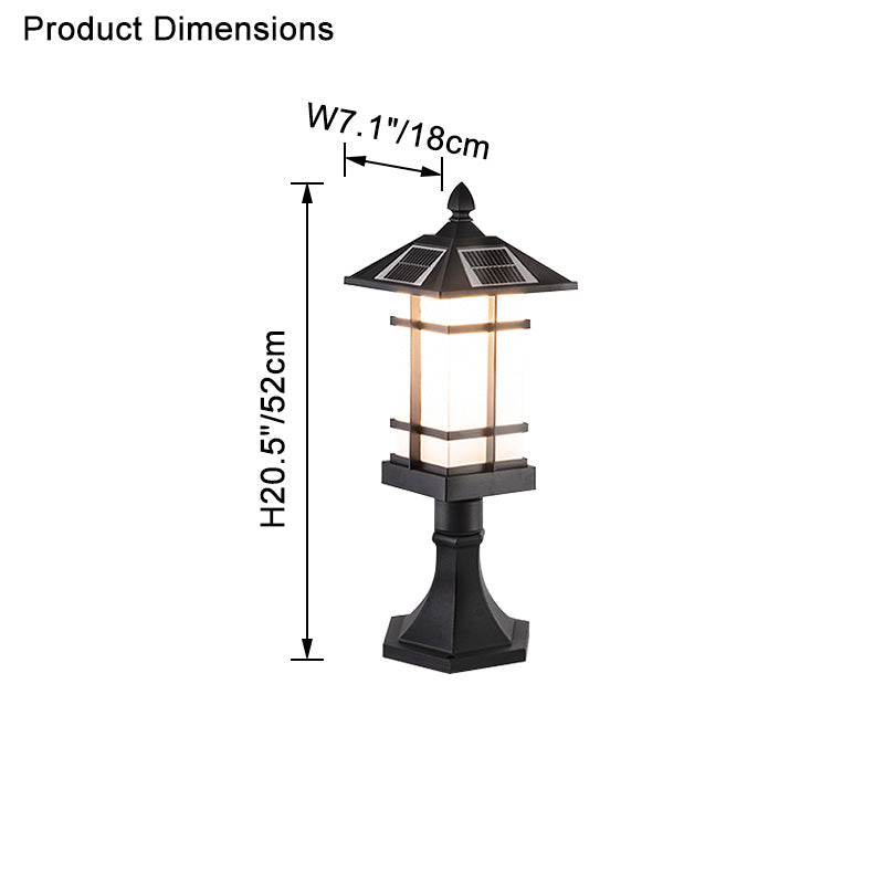 WOMO Square Outdoor Pillar Light-WM9063