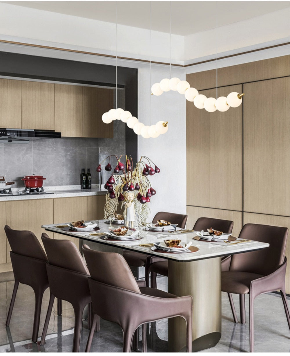 Mak Modern White Ball Pendant Light