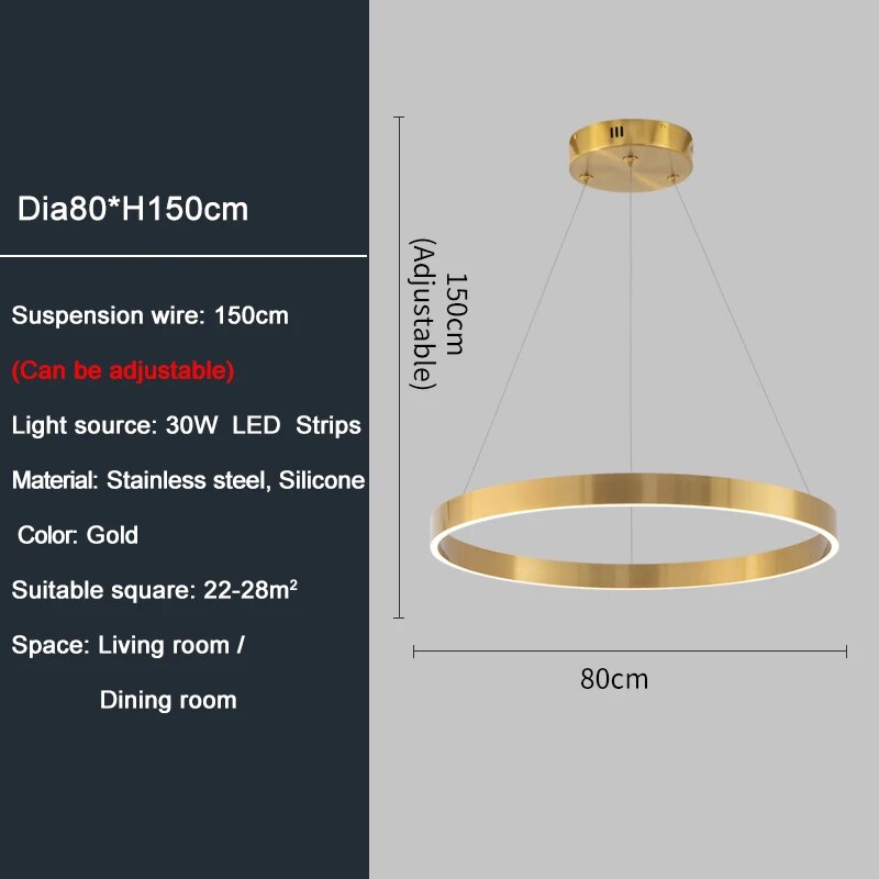 Ylk Ring Design Chandelier Light