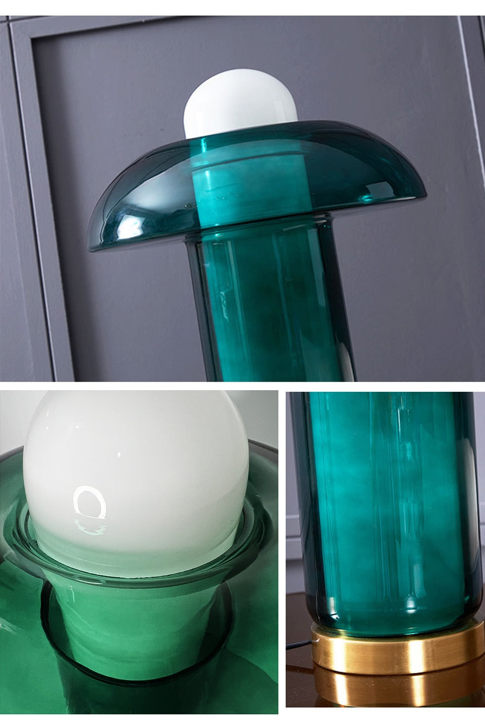 Mak 7-Style Glass Mushroom Lamp