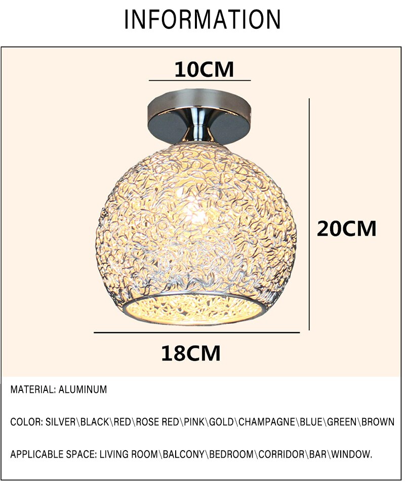 HEN Aerin Macaron Modern Led Ceiling Lamps Multiple Colour Spherical Light