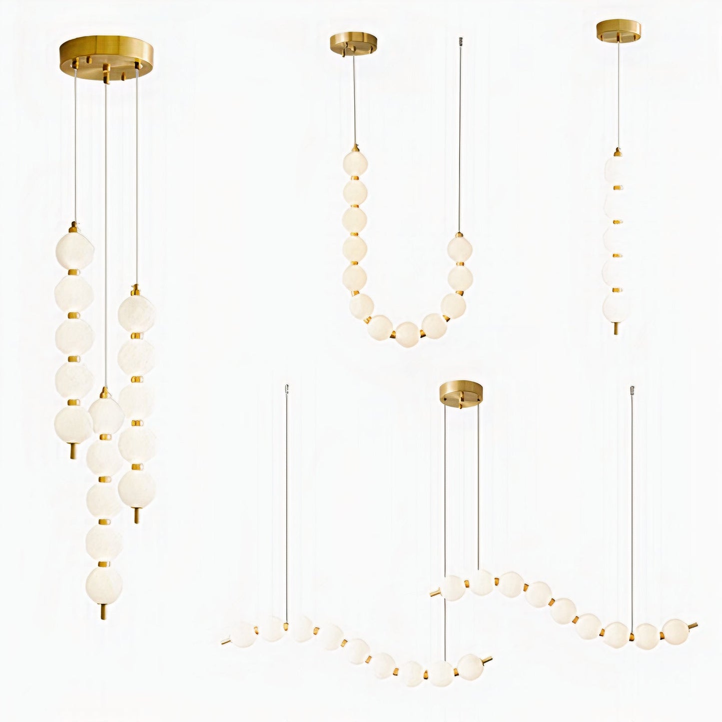 Mak Modern White Ball Pendant Light