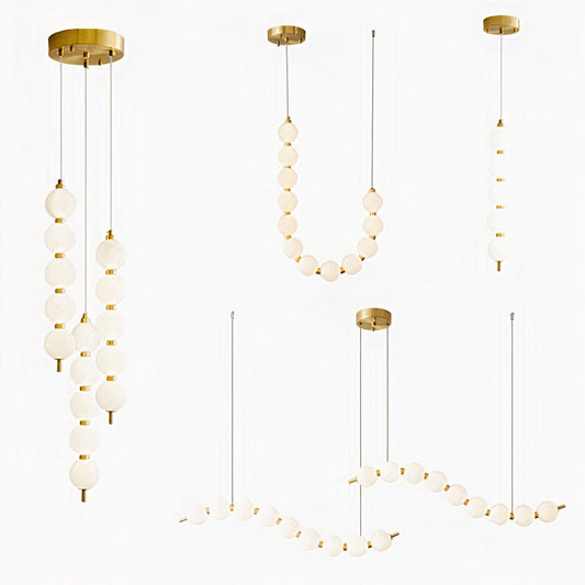 Mak Modern White Ball Pendant Light