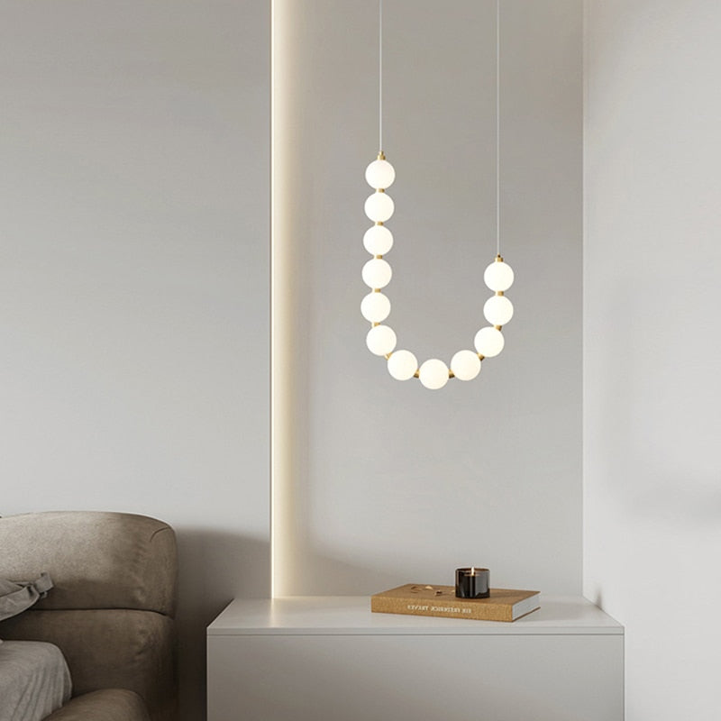 Mak Modern White Ball Pendant Light