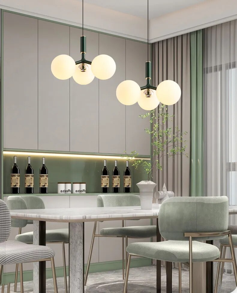 Nordic Modern and Minimalist Magic Bean 9 White Glass