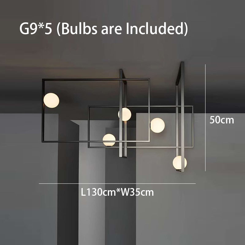 Mak Rectangle Modern Artistic Ceiling Light