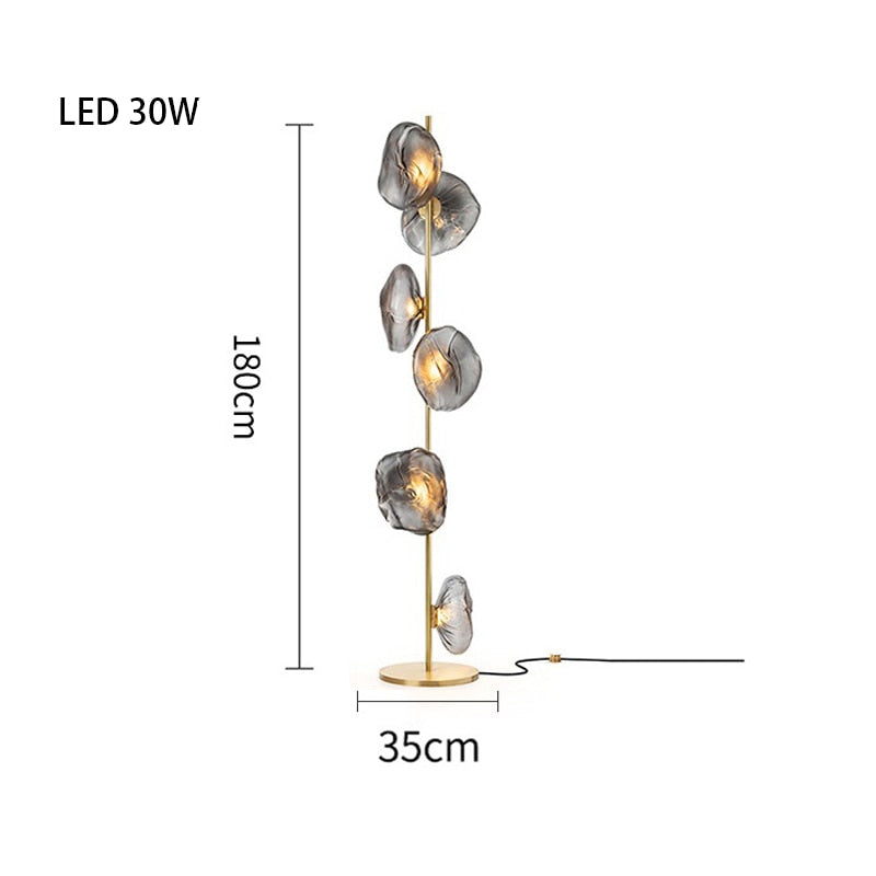 MAK Table/Floor/Stand Cloud Artistic Floor Lamps Glass LED Lighting Gray Nightlight