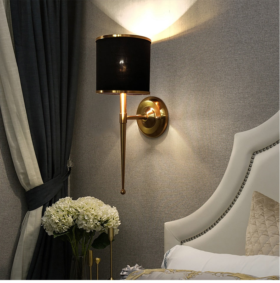 Ylk Axton Modern Black Wall Sconce