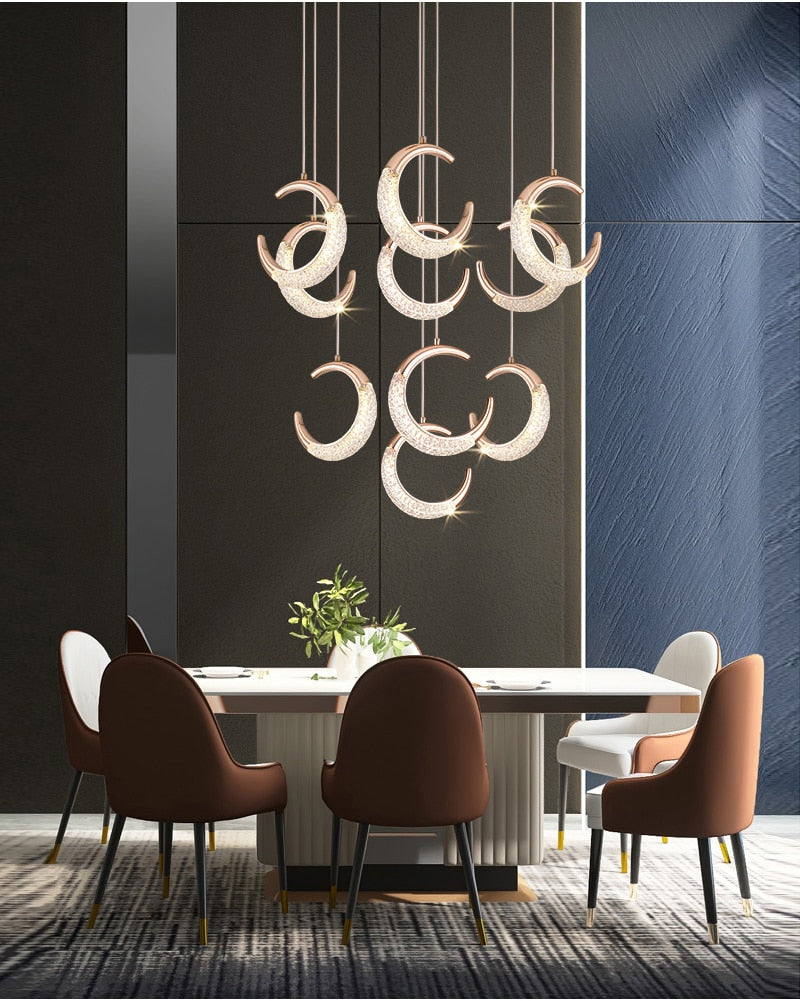 Ylk Half-Moon Modern LED Chandelier